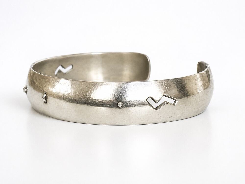 Vintage Navajo Sterling Silver Watch Cuff Bracelet Wide Southwestern Tribal